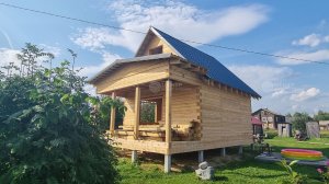 Деревянный дом 6 на 8 с мансардой + крыльцо, терраса в с. Маджа.  Планировка дома. Качество дома.