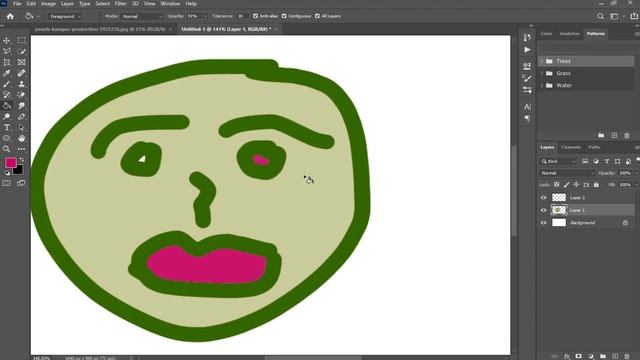 Graphic design class photoshop tutorial 17 Paint bucket tool class смотреть онлайн