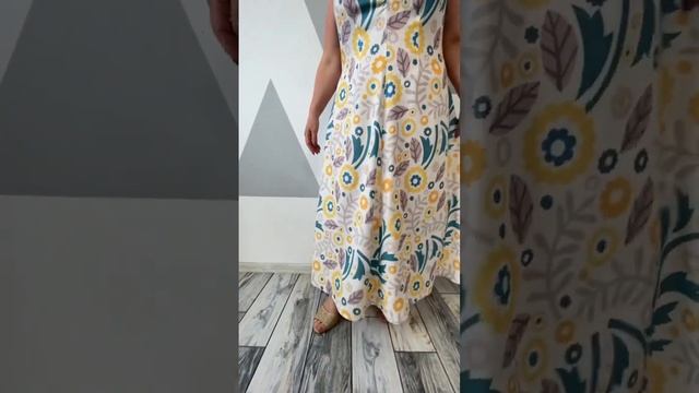 Легкое летнее платье сарафан на все случаи жизни. Моделирование и раскрой платья макси