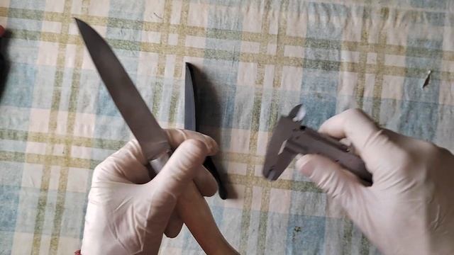 нож кустарный из стали 9хс