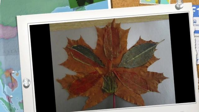 Выставка работ Аппликация из листьев смотреть онлайн