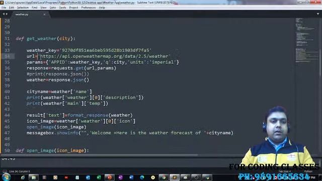 Make a Weather App in Python Tkinter | Python Software Development Course | Project-3 смотреть онлайн