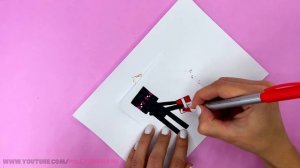 How to make origami CHRISTMAS CARD [origami Minecraft, Christmas card ideas]