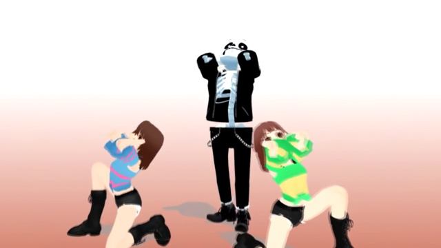 【MMD+DL】 Undertale PSY Daddy 【Frisk x Chara x Gaster sans】 смотреть онлайн
