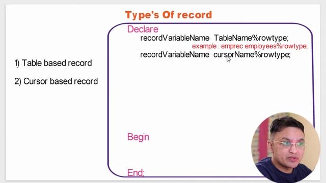 plsql tutorial#17 What is record datatype in oracle pl/sql database