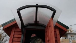 Козырек из дерева своими руками за вечер.