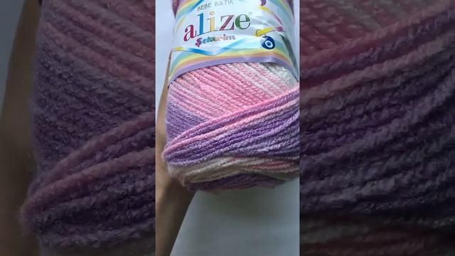 Подробный обзор пряжи Alize Batik Sekerim Bebe(акрил секционного крашения) №2135