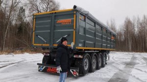 4-х осный JM Kipper 40 м3 | Самосвальный полуприцеп со стальным кузовом Оси SAF Пневмосистема WABCO