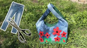 Яркая сумка ИЗ ДЖИНСОВ своими руками / DIY Fashion Jeans BAG
