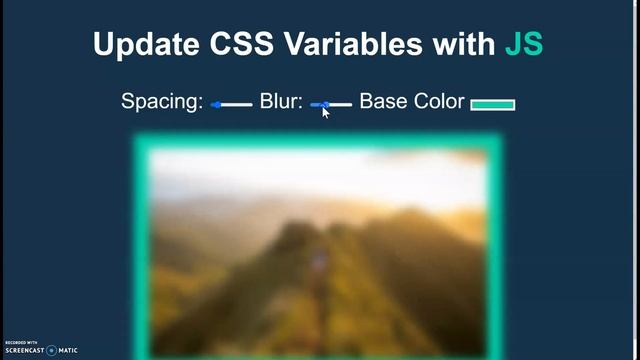 JavaScript 30 Challenge - CSS Variables