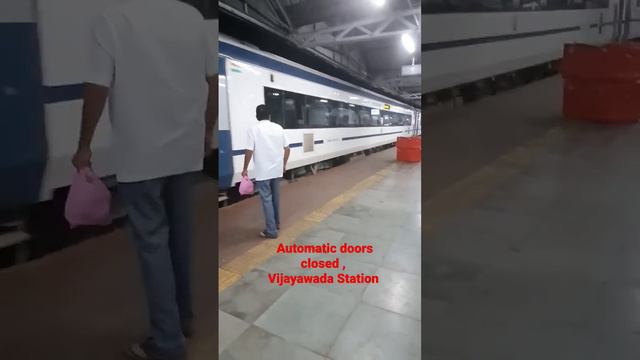 Passenger just missed Vande Bharat express Train at Vijayawada railway station