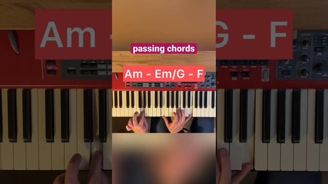 Passing chords: 1st inversion           #pianotutorial #harmony #chordprogression