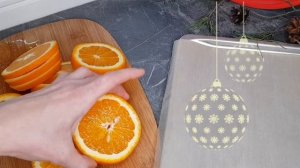 Красивый декор для торта Апельсиновые чипсы