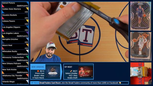 BreakTraders #614 - Prizm (Fast Break) Basketball 1-Box 3-Team Random - 4/21/21 смотреть онлайн