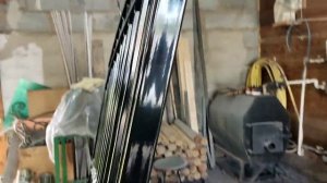 Красивые ворота из профильной трубы.