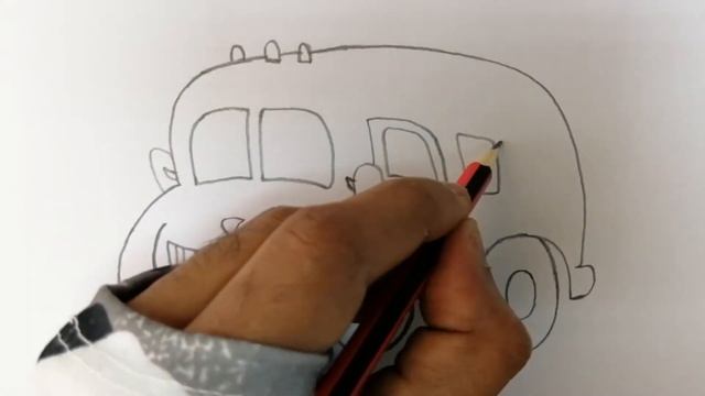 How to draw school bus|Как нарисовать школьный автобус|Cómo dibujar autobús escolar|Drawing for kid