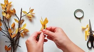 Осеннее ПАННО с использованием природных материалов, пеноплекса и гофрированной бумаги.