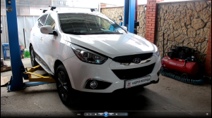 Профилактика шлицевого соединения раздатки на Hyundai ix35 Хендай 2,0 Ай Икс 35 2014 года 1часть