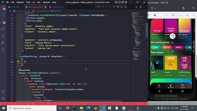 Flutter UI Practicing I Animated background gradient styling using package animate_gradient.