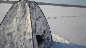 Обское море Новосибирск .Зимняя рыбалка в палатке ,