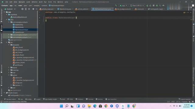 SQLite + Android - Create Database Schema | Contact App | CRUD | Part ...