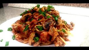 ЧТО ПРИГОТОВИТЬ НА УЖИН, ВКУСНАЯ ПАСТА (СПАГЕТТИ)ОБЕД НА СКОРУЮ РУКУ,