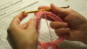 Очень легкий снуд узором "Рогожка",вязание тунисским крючком( ш № 117)