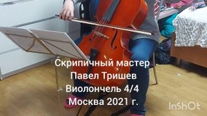 Виолончель 4/4 – скрипичный мастер Павел Тришев – Москва 2021 г.