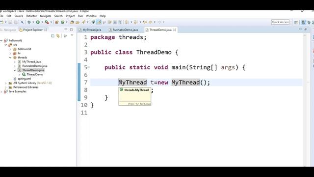 How to create thread in java by implementing Runnable ? смотреть онлайн