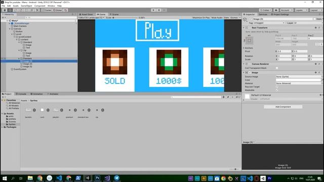 Как сделать игровой магазин в unity?