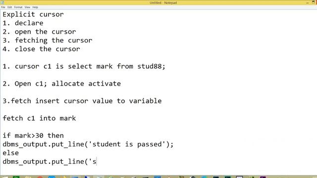 Introduction to PL/SQL Cursor | Cursors in PL/SQL | Database Cursor Full Tutorial