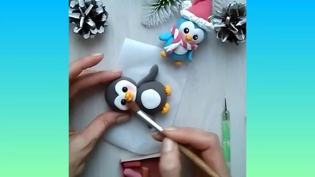 мастер класс лепка воздушный пластилин игрушка на ёлку пингвин смотреть онлайн