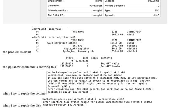 Apple: internal SSD crash. macbook retina early 2016. Mac OS X el capitan