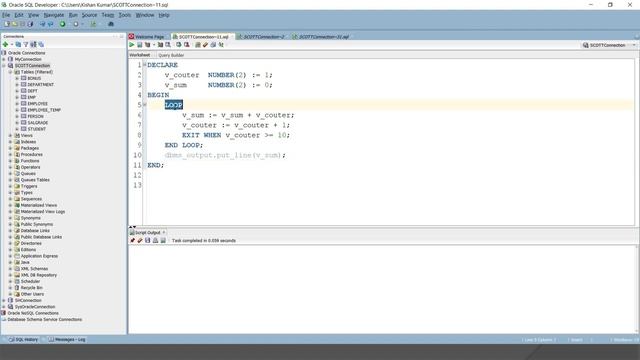 Iterative Constructs or different types of LOOPS explained in Oracle with examples