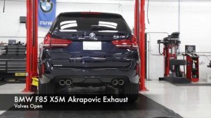 BMW F85 X5M Akrapovic Exhaust System