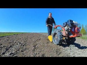Фрезеруем почву || Cажаем картофан || мотоблок Беларус || Не успели.