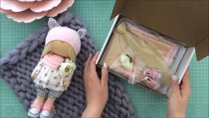 Набор для шитья куклы - текстильная кукла Китти | Handmade Fabric Doll