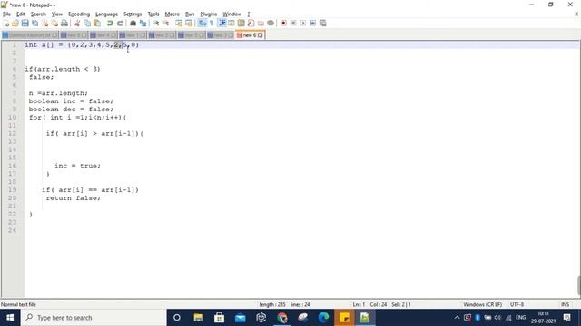Valid Mountain Array | A step by step solution in Hindi | Java | Array | Microsoft
