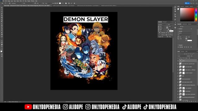 Create Bootleg Anime Style Design | Photoshop Tutorial | Demon Slayer GFX смотреть онлайн