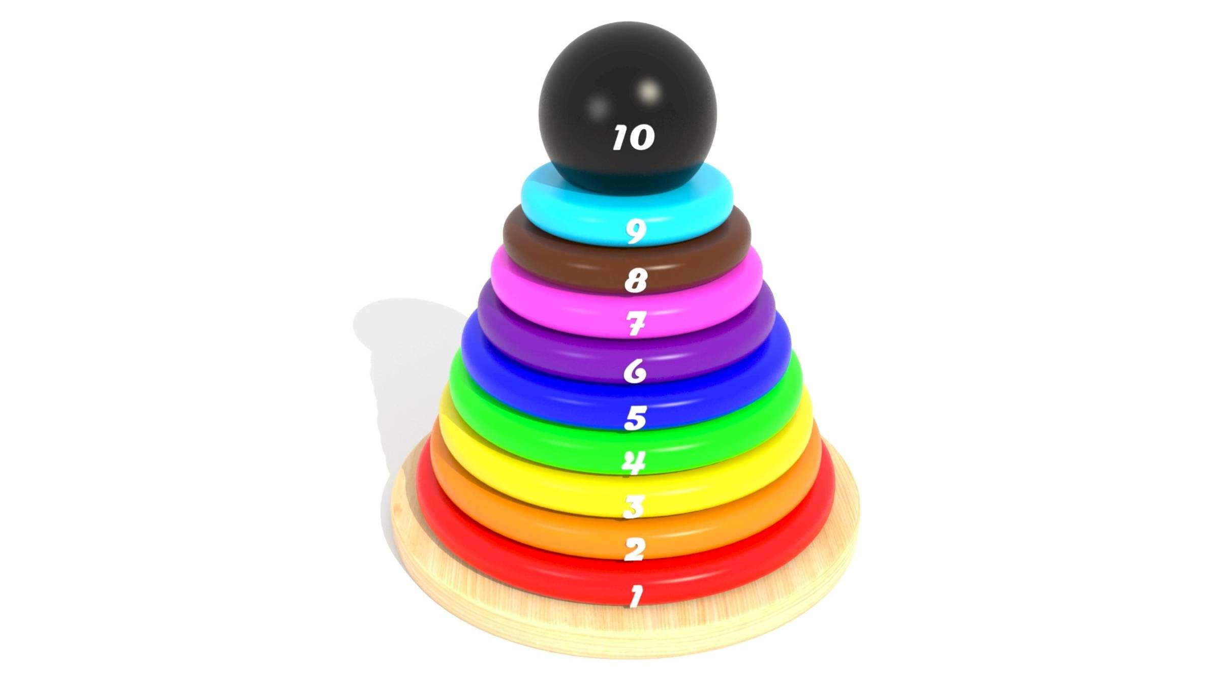 Учим Цвета и Цифры Цветная Пирамидка . Мультик для малышей. Развивающий мультфильм для детей.