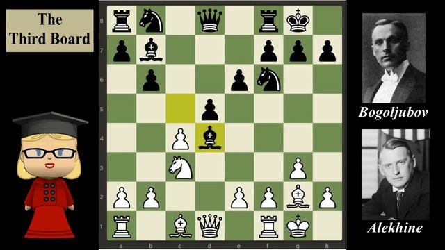 Alekhine vs Bogoljubov, 1921, Queen's Indian Defense, PART 1 смотреть онлайн