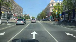 Город Курск. Автовидеообзор. Центр города за 10 минут. Зеленеющий Курск