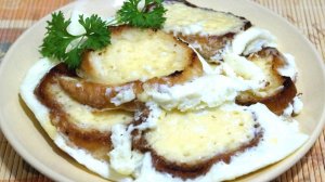 ГРЕНКИ С СЫРОМ В ОМЛЕТЕ