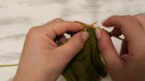 Узоры спицами. Объемная коса из 9 петель.