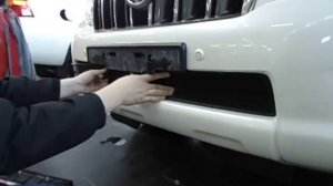 Установка защиты радиатора на Toyota LC Prado 150 black