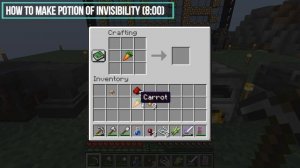 Minecraft: How to Make Potion of Invisibility(8:00)