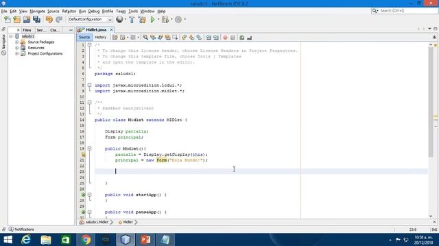 Hola Mundo en "Java Micro Edition" смотреть онлайн