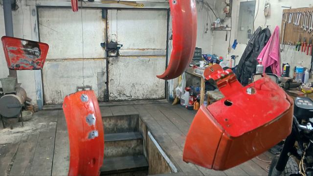 Восстановление , покраска Иж-юпитер своими руками. смотреть онлайн