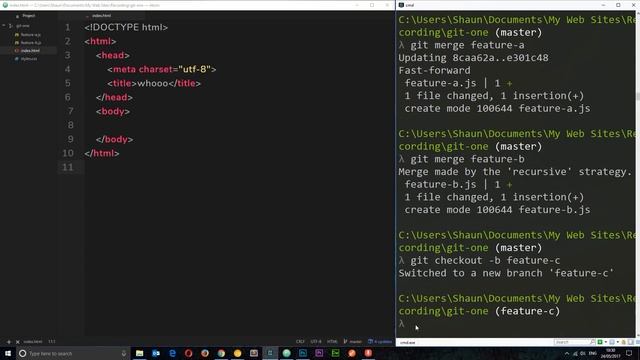 Git & GitHub Tutorial for Beginners #9 - Merging Branches (& conflicts) смотреть онлайн