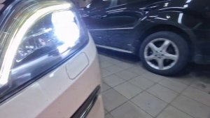 Mercedes-Benz ML w166. Замена биксеноновых линз на BI-LED Aozoom A4+. Ошибок нет, адаптив работает.